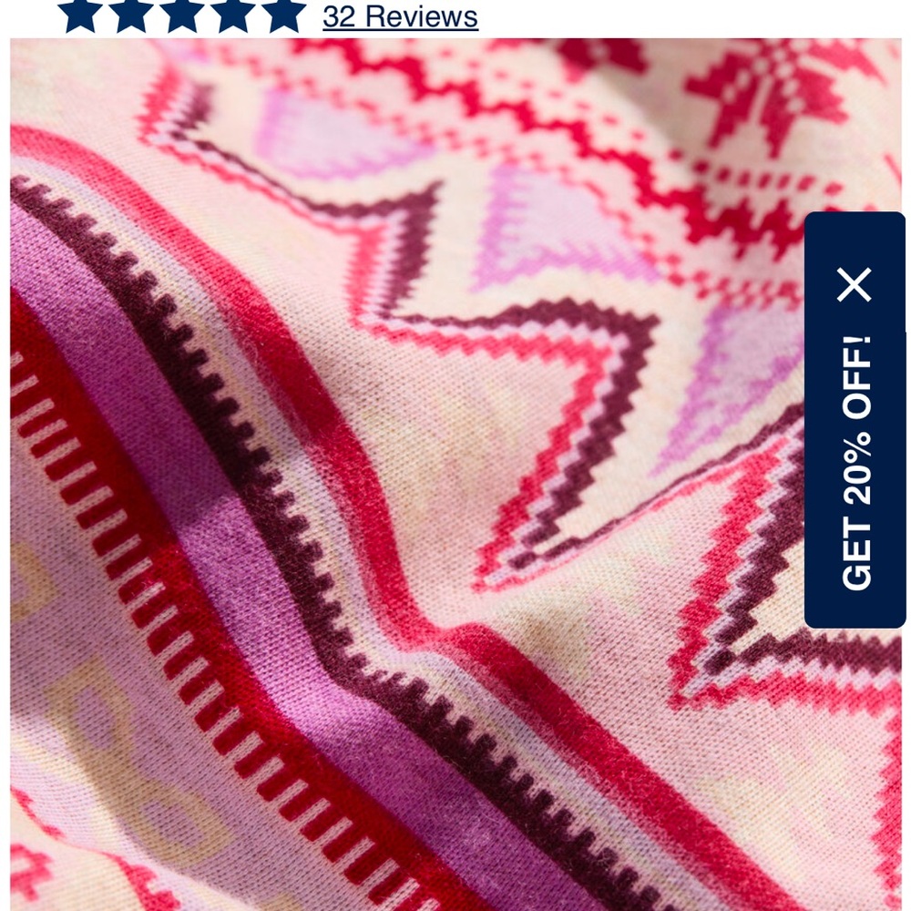 NWT Vineyard Vines Girls Pajamas in Pink and white winter design - Picture 2 of 5